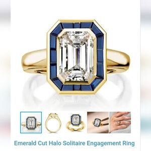 Emerald Cut Italo Jewelry Ring Size 6